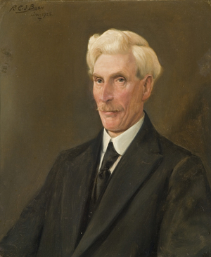 Portrait of Mr A.J. Mees, long-serving employee of the Wills company, 1928 (oil on canvas)