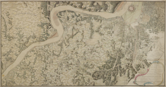 A survey of the country on the eastern bank of the Hughly, from Calcutta to the Fortifications at Budgebudge, including Fort William and the Post at Manicolly Point