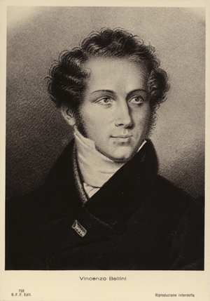 Vincenzo Bellini, Italian opera composer (1801-1835) (engraving)