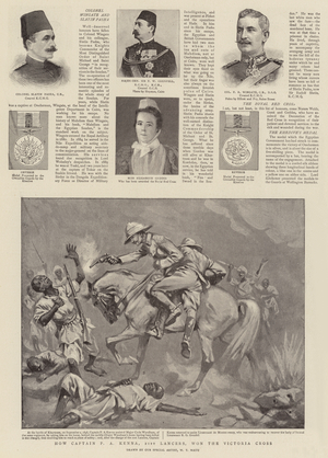 How Captain P A Kenna, 21st Lancers, won the Victoria Cross (litho)