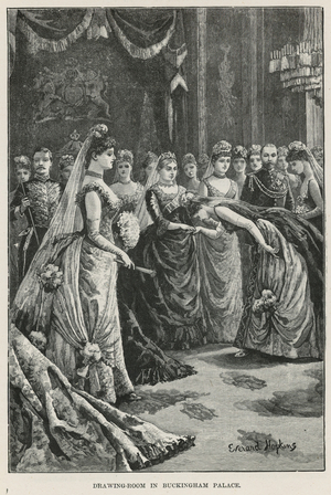 Drawing room of the Buckingham Palace (engraving)
