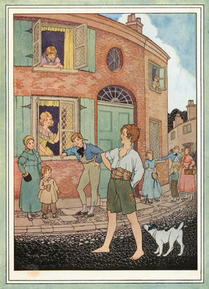 Little Tommy Tucker (colour litho)