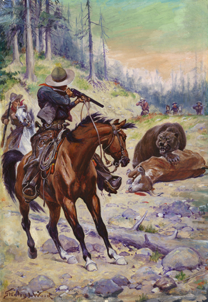 Shooting a bear (oil)