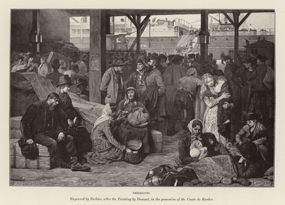 New York: Emigrants (engraving)