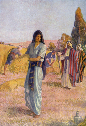Ruth in the Harvest-Field, Ruth II 3 (colour litho)