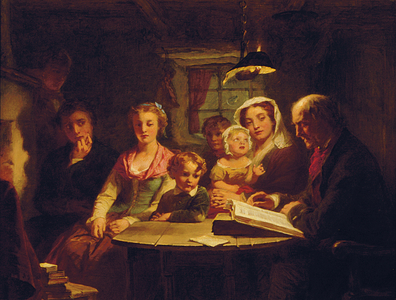 Cotters Saturday Night (oil on canvas)