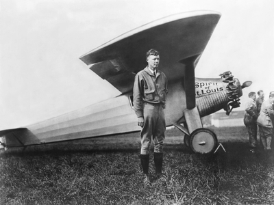 Captain Charles Lindbergh (b/w photo)