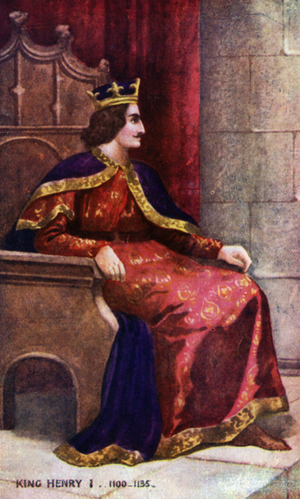 King Henry I (colour litho)