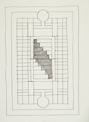 Untitled, assumed date 1987 (marker on tracing paper)