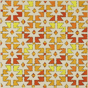 Design for textile or wallpaper, 1970-75 (gouache on paper)