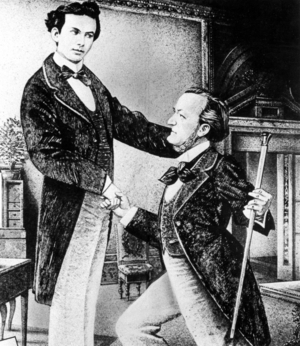 Richard Wagner and Ludwig II of Bavaria (litho)