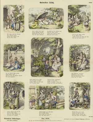 The Laid Table (coloured engraving)