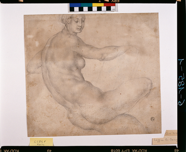 Figure study for the loggia of the Villa di Careggi, recto, c.1530 (drawing)
