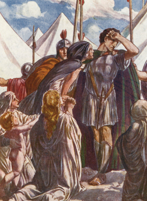 Illustration for stories from Roman History (colour litho)