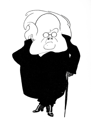 caricature of the Norwegian playwwright Henrik Ibsen, 1928 (drawing)