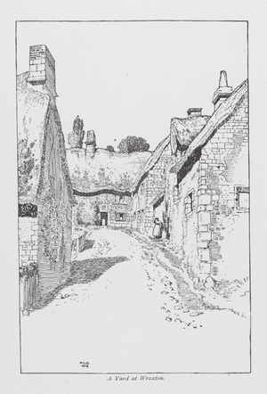 A Yard at Wroxton (litho)