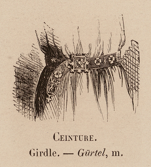 Le Vocabulaire Illustre: Ceinture; Girdle; Gurtel (engraving)