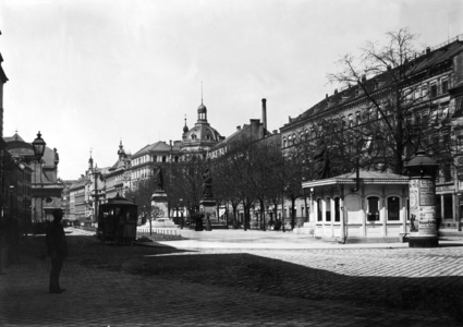 Promenadeplatz in Munich (b/w photo)