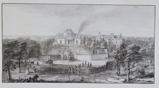 Lord Burlington's Chiswick Villa, from the south-east (pen & ink with wash on paper)