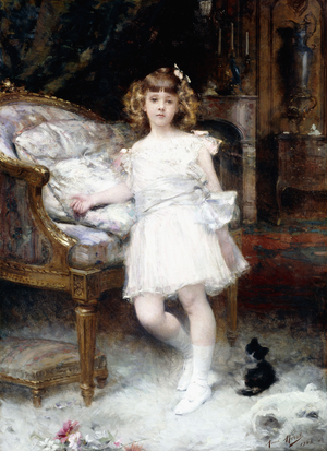 Portrait of Janine Potin with a Kitten, 1904 (oil on canvas)