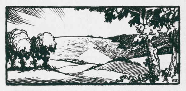 Whiteleaf Cross, cut deep into the chalk of the Chilterns (litho)