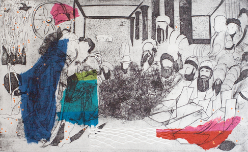 The Finding, 2014 (collagraph plate mono prints on chine colle paper)