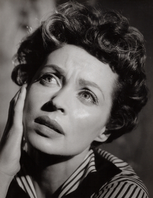 German British Swiss actress Lilli Palmer, Germany 1950s (b/w photo)