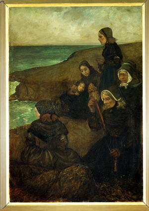 Country of the Sea - triptych, right panel (painting on canvas)