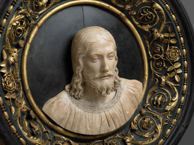 Head of Christ, c.1516-20 (marble, limestone, bronze, gilding & paint)