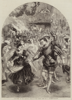 Christmas in the Baronial Hall in the Olden Time (engraving)