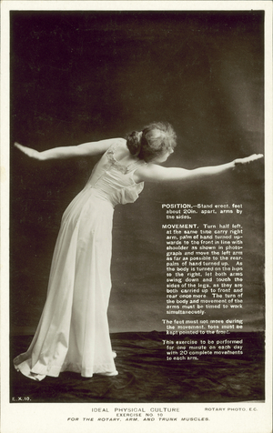 Ideal Physical Culture, Exercise No 10, For the Rotary, Arm, and Trunk Muscles (b/w photo)