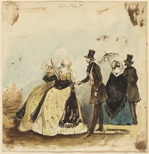 Hyde Park, 1822-92 (pen & brown ink, with brush and w/c on ivory wove paper)