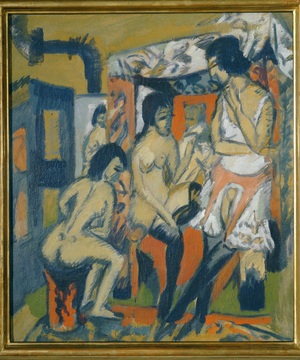 Nudes in Studio (oil on canvas)