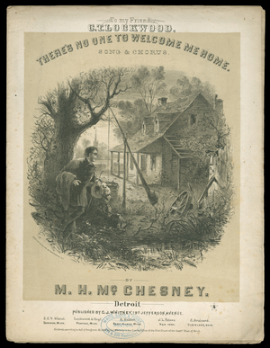 Theres No One To Welcome Me Home, 1869 (print)
