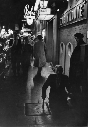 The Grosse Freiheit in Hamburg, 1956 (b/w photo)