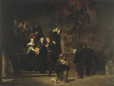 The Fire at the Royal Palace, Stockholm, May 7th, 1697, 1862-66 (oil on canvas)