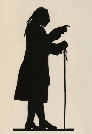 Silhouette of Immanuel Kant, 18th century (print)
