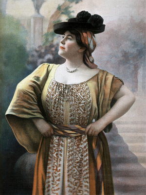 French actress Rachel Boyer as Dulcinee in play Don Quichotte", Comedie Francaise, Paris, from "Le Theatre" december 1st, 1905