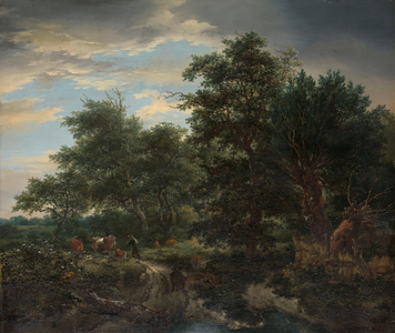 Forest scene, 1653 (oil on panel)