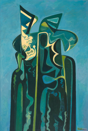 Green Forms (oil on canvas)