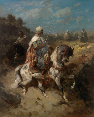 The Advance of the Arab Chief, c.1860 (oil on canvas)