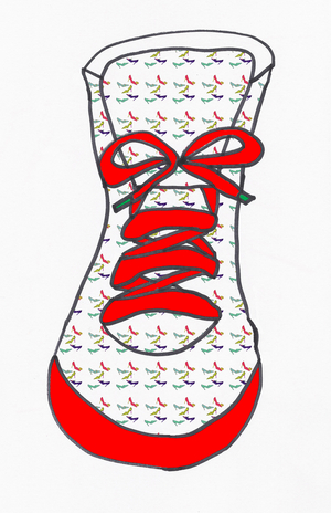 Sneaker 2 (pen on paper and photoshop)