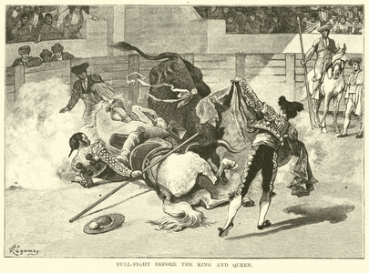 Bull-fight before the King and Queen (engraving)