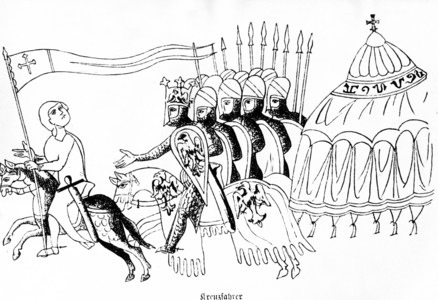 Crusader on the way to the Holy Land