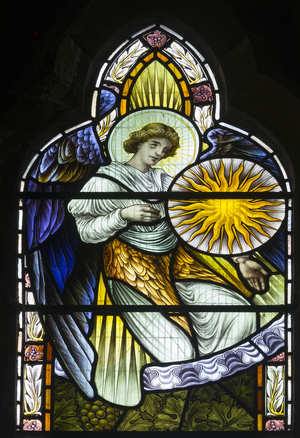 Angel Holding The Moon, c.1889 (stained glass)