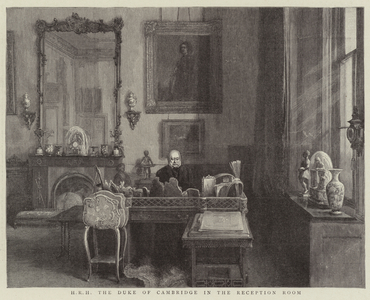 HRH the Duke of Cambridge in the Reception Room (engraving)
