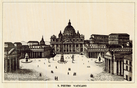 Roma: S Pietro Vaticano (litho)