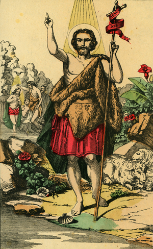 Saint John the Baptist Sn Juan Bautista Sn Giovanne Battista St John Baptist Imagery of Epinal Pellerin circa 1900