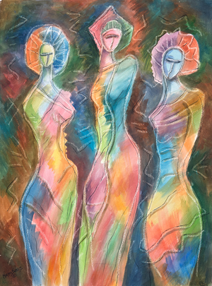 Fashion Quest, 1997 (acrylic on bainbridge board)