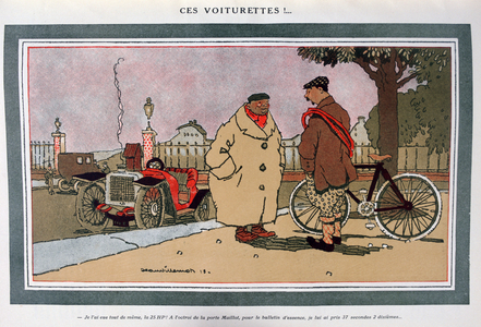 Ces voiturettes!', French motoring cartoon', 1913
